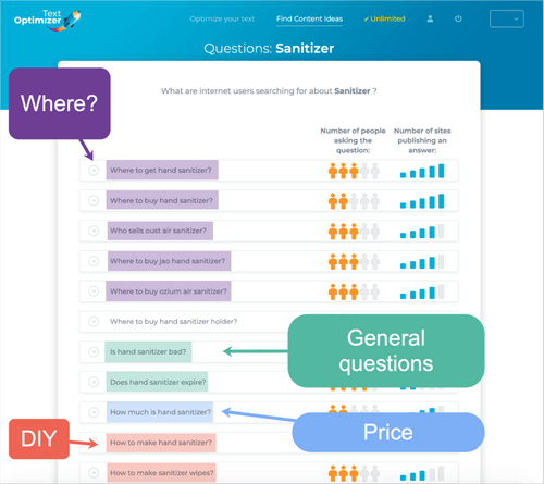 find interesting topics to poll your followers, try Text Optimizer that shows popular questions on any topic