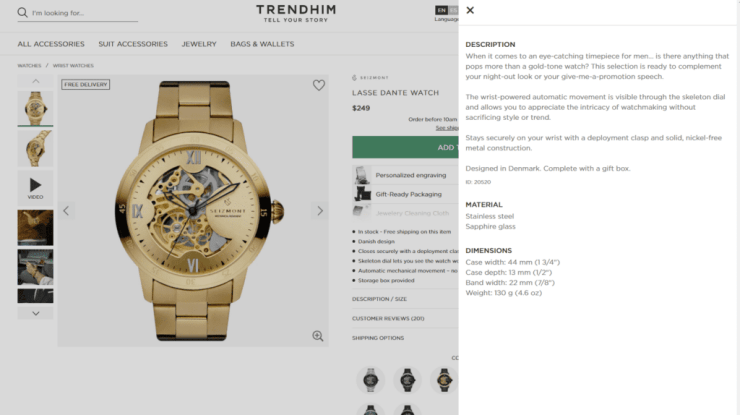how to write a watch product description