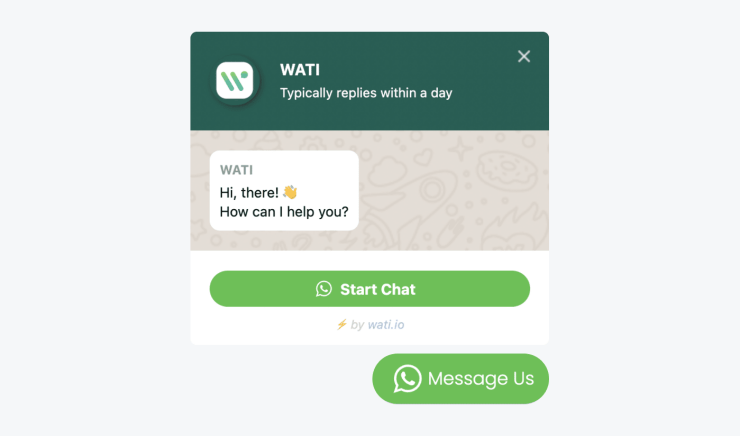 WATI uses WhatsApp platform to power their visual and customizable chatbot experience for online businesses.