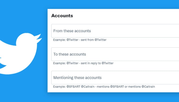 Search on twitter with Accounts