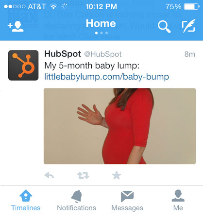 Baby lump error tweet