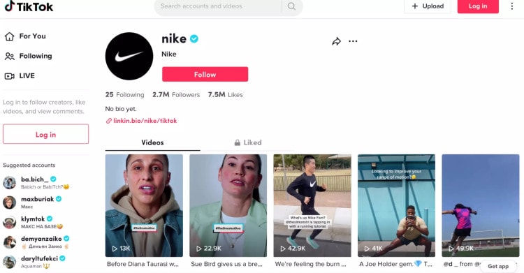 Nike account